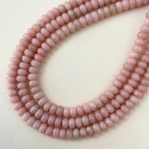 천연 원석 비즈 재료 담수진주 천연석 4x6mm 타원형 모양 자연석 구슬 폴란드어 구슬, 4x6mm 42-45개, 36 로도크로사이트