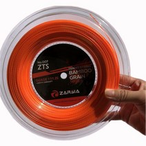 테니스볼머신 셀프 테니스 댐프너 연습기 리턴볼 연습 볼머신기 벽치기 볼클립 2021 ZARSIA 대나무 폴리에스터 스트링 폴리 라켓 200m 스피닝 125mm 17G 주황색, 1.주황색