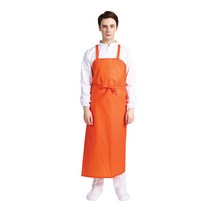 웰프런 우레탄 방수앞치마 H형 특대, 1개, 오렌지