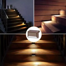 태양광 LED 태양광 패널 정원등 팬션등태양광 데크 조명 16 팩 야외 계단 방수 Led 난간 울타리 마당, 01 Brown Shell-Warm_04 12Pcs