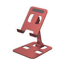 이츠굿텐 카본 접이식 거치대 스마트폰 핸드폰 태블릿 탄소강 알루미늄 거치대, 레드