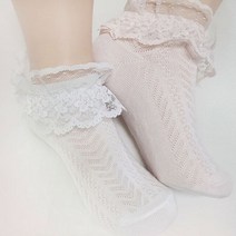 여아 유아동 레이스 발목 양말 5족 초등학생 어린이 바니비 11115EA
