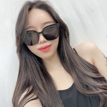 하리몽드 남여공용 빅사이즈 오버 라운드 사각 블랙 선글라스