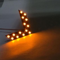 2pcs 14-SMD 자동차 측면 Led 조명 후면보기 미러 장식 램프 차례 신호 튜닝 액세서리 용품, 05 YELLOW