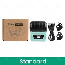 송장프린터 라벨출력기 페이지라벨기미니 인보이스 휴대용 무선 감열식 프린터 58mm 2 인치 블루투스 호, 01 Green Printer