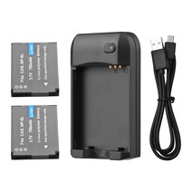 카메라 충전기 led 표시등이있는 np-6l 배터리 + usb 충전 케이블이있는 2pcs np-6l 배터리 3.7v 700mah, 없음