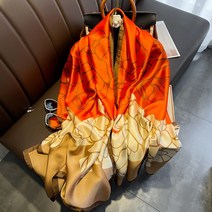 럭셔리 브랜드 2022 실크 스카프 여성 대형 Shawls Pashmina Hijab F