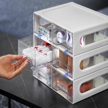 미니약장 침대밑 슬라이딩 플라스틱 투명 수납함 책상수납장 부품정리함 공구함 멀티박스 6단 대