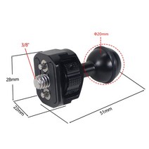 마운트어댑터 2PCS Dia 20mm 볼 헤드 1/4 3/8 "삼각대 마운트 어댑터 w Arri DSLR 카메라 케이지 매직, Type C_Grey
