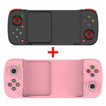 모바일 게임 패드 무선 컨트롤러 블루투스-안드로이드 iOS 아이폰 PS4 스위치 스팀 PC 기능 호환 게임패드, 한개옵션1, 11 1pc black 1pc pink