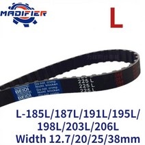 타이밍 벨트 풀리 타임 GKTOOLS 185/187/191/195/198/203/206 타이밍 벨트 폭 13/20/25/38mm 둘레, 206 L 치아 55_폭 20mm
