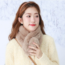 선라이즈인터내셔널 퍼목도리 여성 뽀글이 페이크퍼 털목도리 토끼털 방울목도리 머플러 따뜻한