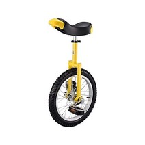 16inch Wheel Unicycle with Comfortable Saddle Seat for Balance Exercise Training Road Street Bike Cy, 노란 색