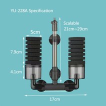 풀 스키머 수족관 어항용 블랙 필터 에어 펌프 생화학적 스폰지 바이오, 2.YU228A Filter, 2.YU228A Filter