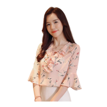 러블로어 크로스5부 플로럴 블라우스