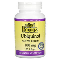 내추럴 팩터스 유비퀴놀 코큐텐 QH 활성 CoQ10 100mg 소프트젤 120정, 30개