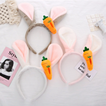 토끼머리띠 주디 헤어밴드 파티소품 놀이동산 토끼귀 동물머리띠, 화이트