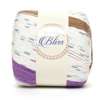 삼남뜨개실 블리스코튼 5+1 의류실 비스코스 면사 모자실 가방실 코바늘실 뜨개실, Bliss Cotton, 04 브라운퍼플