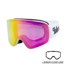 YOBEAT PENIDA MAGNETIC GOGGLE [매트화이트&핑크미러] 요비트 페니다 마그네틱 고글 스노우고글 스키고글, 단품