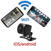 AHD 1080P 무선 자동차 후면보기 카메라 와이파이 170 도 반전 대시 캠 HD 야간 투시경 미니 주차 아이폰 안드로이드 12v24 후방 대시캠 블랙박스 블박, universal+12V