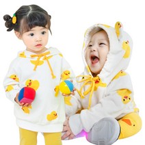 까꿍놀이터 키즈 오리후드티 면후드 국내제작