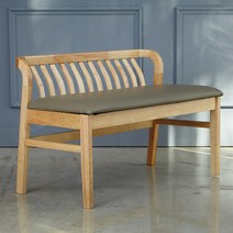 베스트리빙 [리퍼상품]제니 원목 가죽 방석 벤치의자/2인용/3인용 2color, 제시암벤치 내츄럴