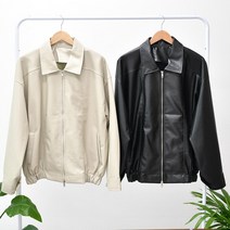 핫코드 남성용 절개 레자 가죽 자켓 2컬러
