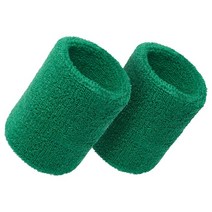 고래상회 무지 스포츠 손목 아대 밴드 보호대 2개 1세트, 그린