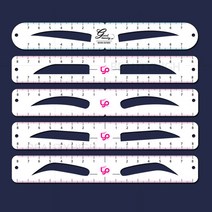 뷰티하이 래쉬포인트(7종세트)눈썹디자인 자 반영구화장연습재료, 7종세트_여자+남자눈썹자