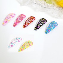 강아지핀 별똑딱핀 머리핀, 1개, 옐로우