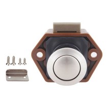 캠퍼 자동차의 직경 20mm 푸시 잠금 잠금 장치 RV 캐러밴 보트 서랍 가구 하드웨어 용 래치 버튼 잠금, 갈색