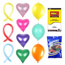 벌룬 꼬리 풍선 10+1 네오텍스 행사 운동회 이벤트 파티용품 생일 돌잔치 브라이더샤워 프로포즈 가게 오픈 축하 깜짝, 네오 6인치레드