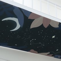 학생 기숙사 침대 하부 가리기 패브릭 해외 이층침대 커버 스티커 캐노피, E.문 나이트-NO스탠드 + A.1.0m