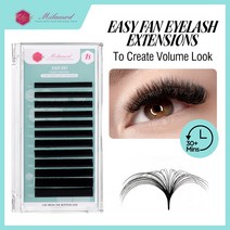 가닥속눈썹MILAMOD-이지 패닝 블루밍 프리미엄 내추럴 매트 소프트 볼륨 속눈썹 개별 연장 자동 1S 개화, 01 0.07mm_03 11mm, 01 D