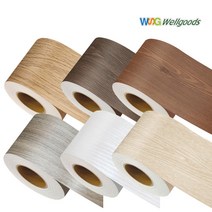 웰굿즈 몰딩시트지 걸레받이 천장 문틀 무니목 시멘트 필름지 5m, 무늬목-애쉬우드몰딩5m