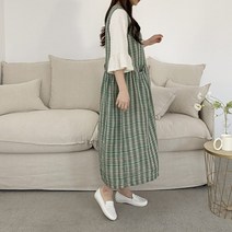 수키 체크 린넨 원피스 1097771