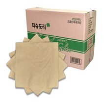 티슈도리 칵테일냅킨 갈색지, 4개, 8000매입
