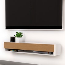 아이린 루나 거실장 벽걸이tv 인테리어 벽걸이 벽선반, 루나셋톱박스 (WE), 화이트+애쉬