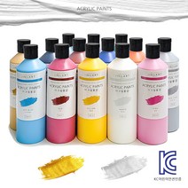 아크릴물감 대용량 500ml 24색, 골드 (펄)