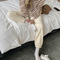 코코블랑 밍크기모 골지 죠거팬츠