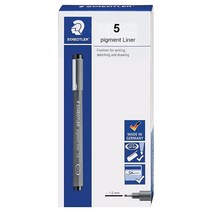 STAEDTLER 안료 라이너 팩 블랙 펜 3개 다양한 선 너비 0.05mm/0.2mm/0.8mm 308-9SBK3 245996, 1.0mm