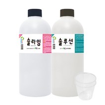 (사은품증정) 슬라임만들기 낱색세트 1000ml KIT 스노우키즈 직접 만드는 수제 액체괴물 액괴, 슬라임1000ml(베이직세트)+사은품:디스펜서2개