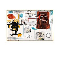 Basquiat 장 미쉘 바스키아 작품 / 호텔 카페 집 거실 인테리어 캔버스 벽걸이 그림액자 35, 블랙
