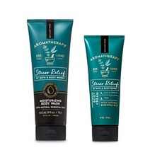 Bath and Body Works - 아로마테라피 - 스트레스 완화 - 유칼립투스 티 - 선물 세트 - 바디 크림 및 모이스처라이징 바디 워시 - 풀 사이즈 - 2019 배쓰앤바