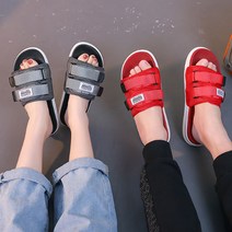 캐주얼 스트릿 여름 남녀 공용 커플 찍찍이 슬리퍼