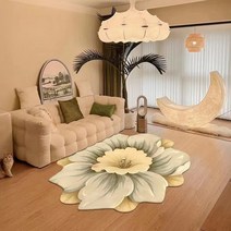 매트 특수 미끄럼 카펫 운 침대 베이지 라운지 장식 침실 아메리칸 모양 지 스타일 거실 옆 꽃 홈