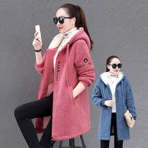 [밀리마일]부클후드롱집업점퍼