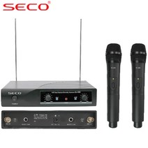 세코(SECO) DX-330RH 2CH VHF 무선 핸드마이크 시스템 200Mhz 렉장착가능 듀얼 충전기 별매! 바디팩 핸드 타입변경 가능 국산! 핀 헤드셋마이크 별매!, 벨트팩(핀마이크), 핸드