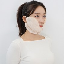 고운 겨울 자외선 차단 극세사 볼마스크 여성전용 삼시세끼 마스크 방한마스크, 베이지