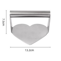 패티프레스 떡갈비틀 햄버거패티304 스테인레스 스틸 햄버거 고기 프레스 메이커 패티 케이크 금형 얇은, 04 GRAY